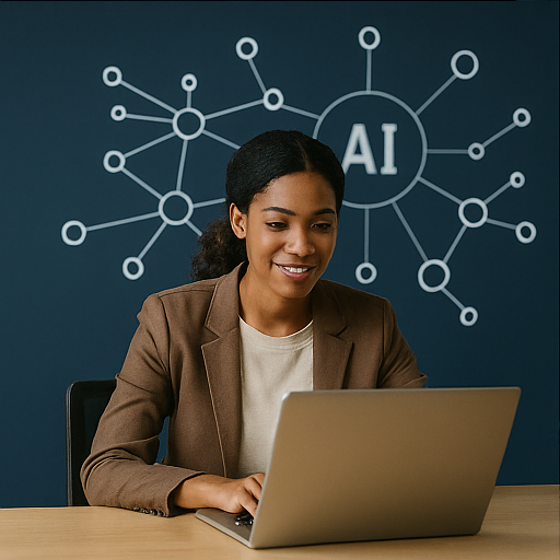 Une personne explique une notion à une autre, illustrant l’IA sans jargon.